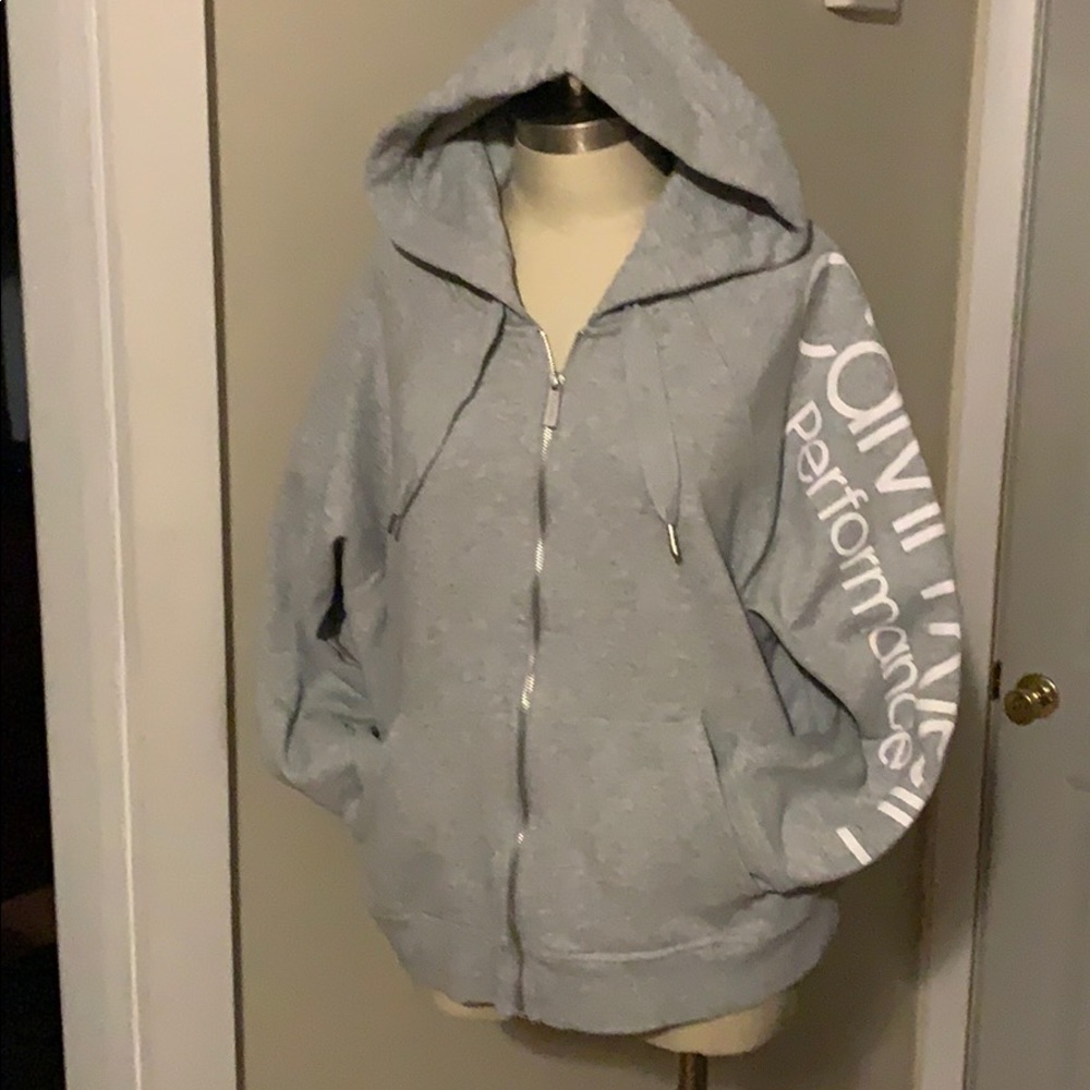 Woman’s Calvin Klein performance hoodie grey LG